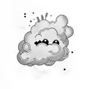 Japanese clouds tattoo design idea