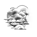 Japanese clouds tattoo design idea