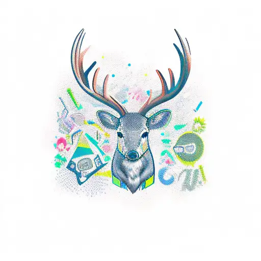 buck tattoo design idea
