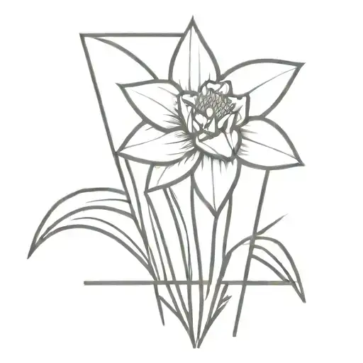 sharp scary prickly cyber sigilism narcissus tattoo design idea
