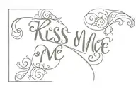 KISS ME written tattoo design idea