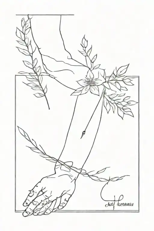self harm symbolized tattoo design idea