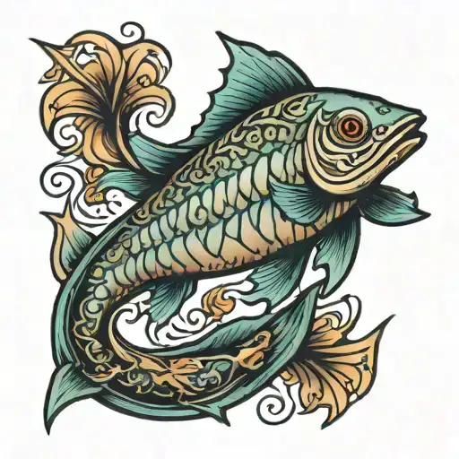 jesus fish tattoo design idea