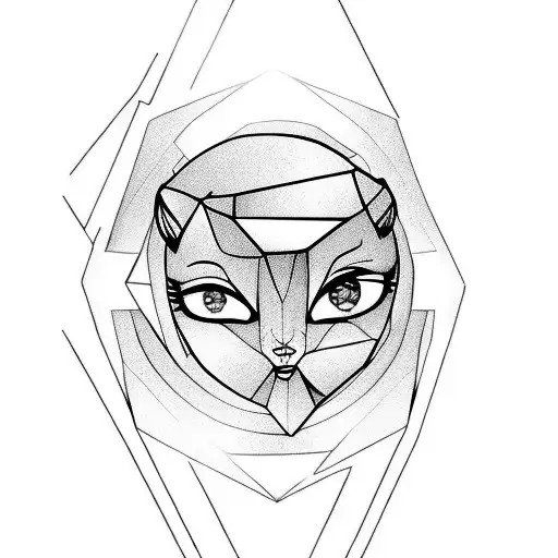 my girlfriend face , she is a little chubby with big eyes tattoo design idea