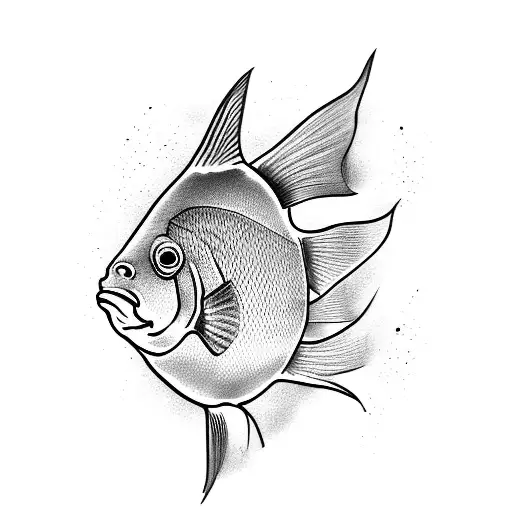 aquarium fish  tattoo design idea