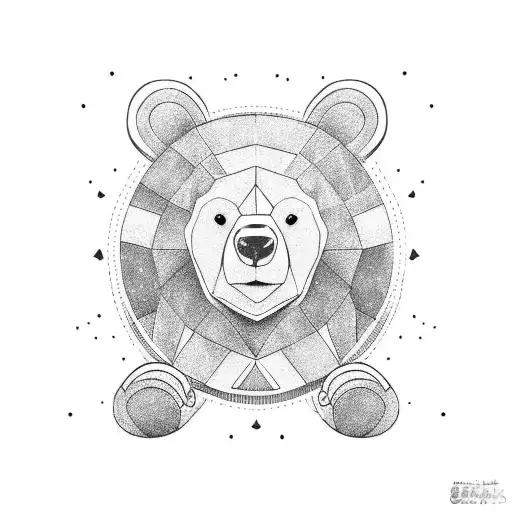 Bear with a Cookie tattoo design idea