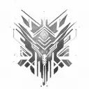 cyberpunk, spine, cyber sigilism tattoo design idea