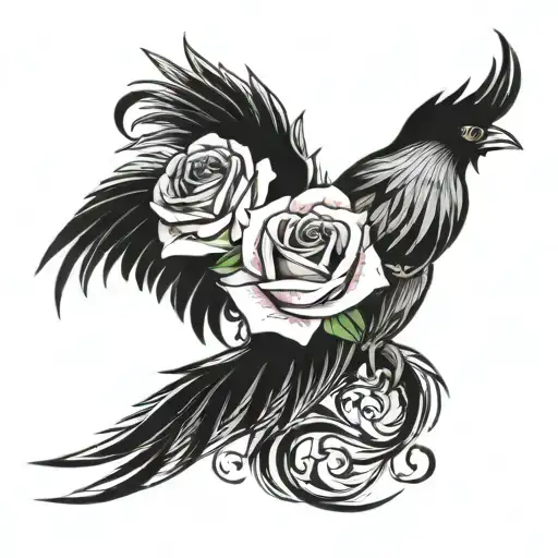 we hurt we burn we bloom script with roses and female for pheonix tattoo design idea