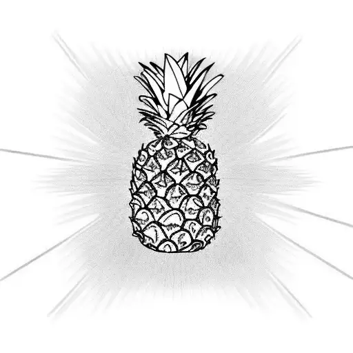 Pineapple tattoo design idea