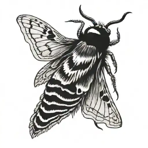 death's head moth tattoo design idea