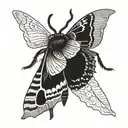 death's head moth tattoo design idea