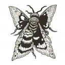 death's head moth tattoo design idea