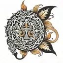 Karma spinal tattoo tattoo design idea