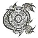 Karma spinal tattoo tattoo design idea