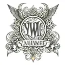 Yahweh written with the names tattoo design idea
