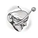 sisyphus with ravens  tattoo design idea