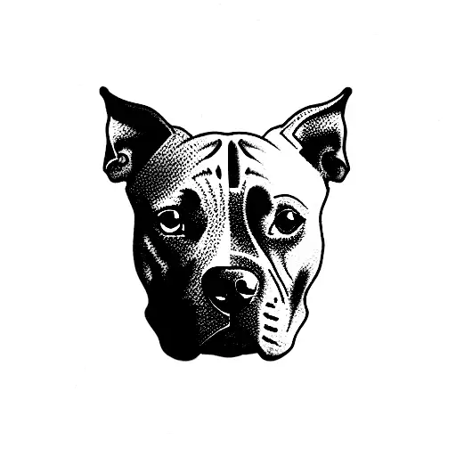 Staffordshire Bull Terrier tattoo design idea