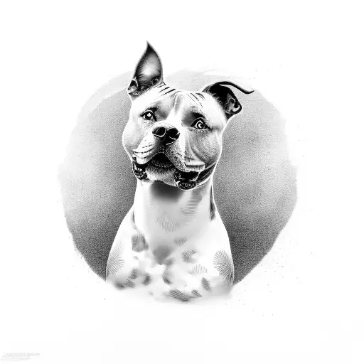 Staffordshire Bull Terrier tattoo design idea