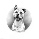 Staffordshire Bull Terrier tattoo design idea