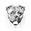 Staffordshire Bull Terrier tattoo design idea