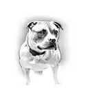 Staffordshire Bull Terrier tattoo design idea