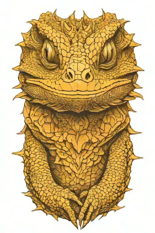 bearded dragon tattoo design idea