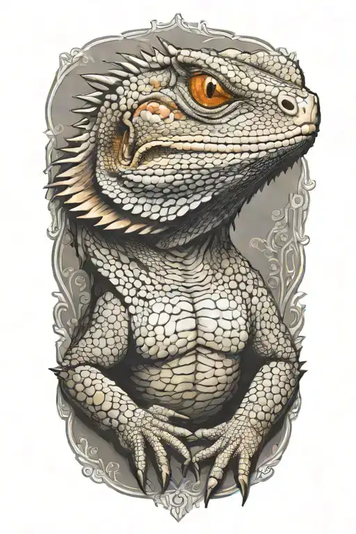 bearded dragon tattoo design idea