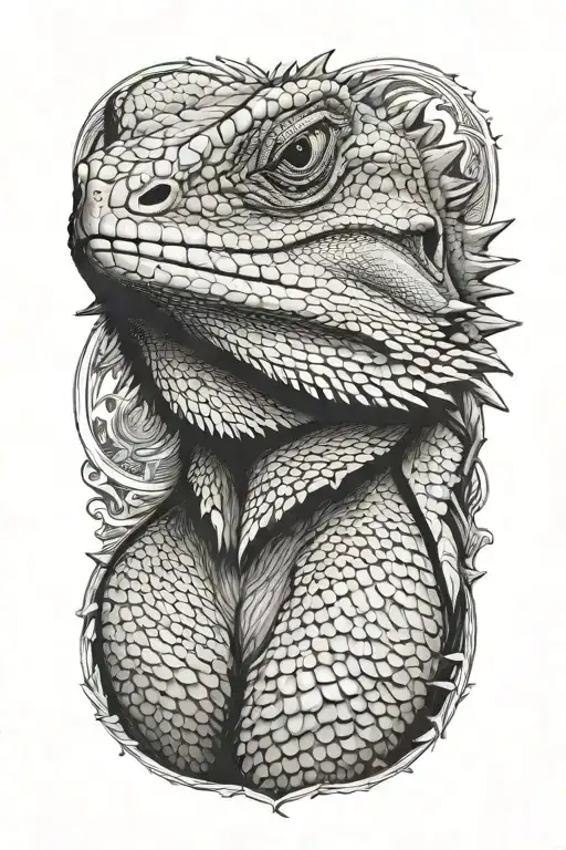 bearded dragon tattoo design idea