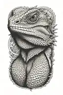 bearded dragon tattoo design idea