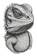bearded dragon tattoo design idea