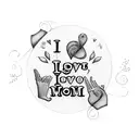 I love you mom tattoo design idea