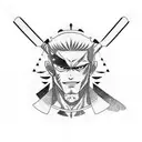 roronoa zoro  tattoo design idea