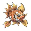 pokemon magikarp in origami style tattoo design idea