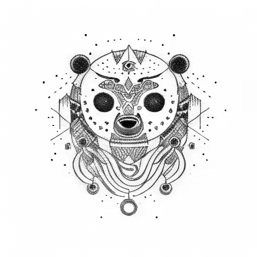 Shaman bear tattoo design idea
