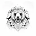 Shaman bear tattoo design idea