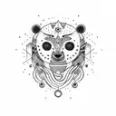 Shaman bear tattoo design idea