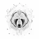 Shaman bear tattoo design idea
