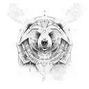 Shaman bear tattoo design idea