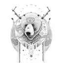 Shaman bear tattoo design idea