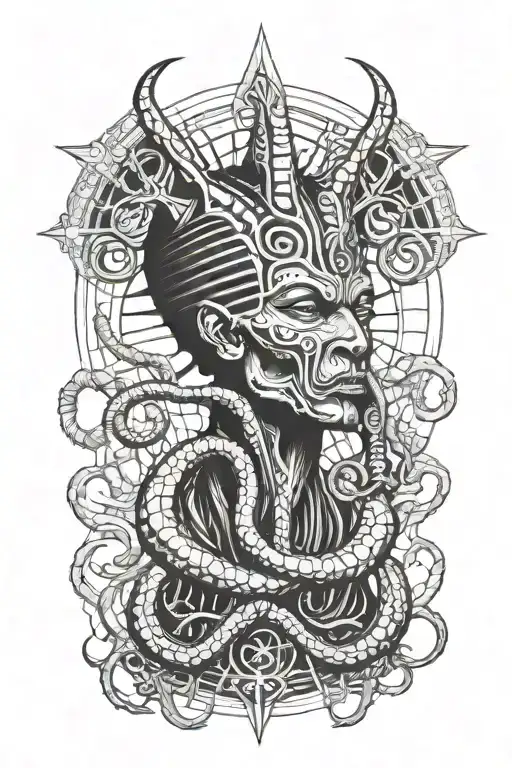 Nyarlathotep black pharaoh tattoo design idea