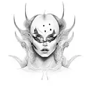 nude female devil tattoo design idea