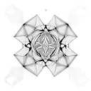 Metatron's Cube"+ Stag tattoo design idea