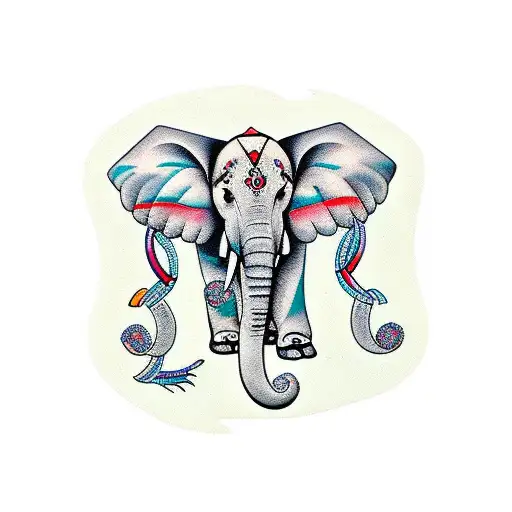 Premium Photo | Elephant head celtic symbol tribal tattoo design dark art  illustration isolated on white