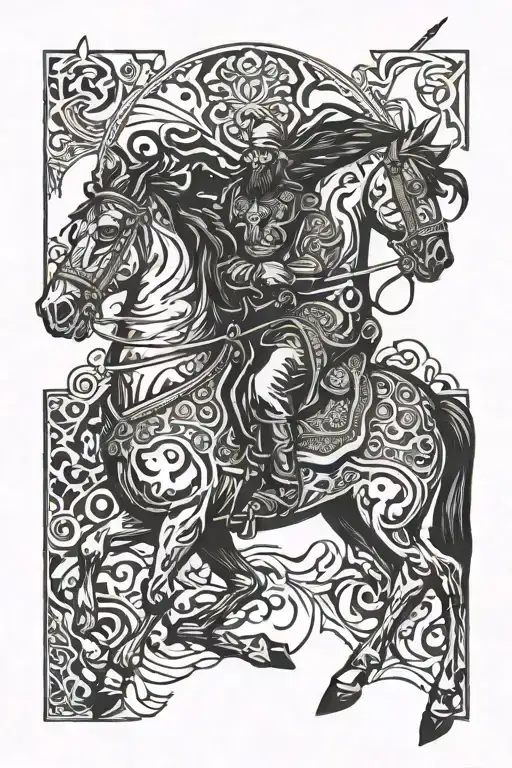 Cossack and Kuban tattoo design idea