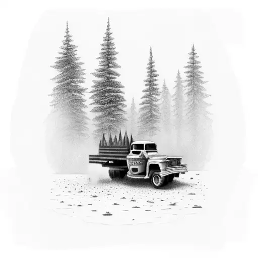 Redwood tree truck that has 3133 carved on it tattoo design idea