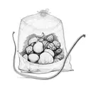 mesh vegetable bag tattoo design idea