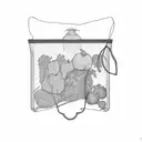 mesh vegetable bag tattoo design idea
