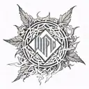 Linkin Park Hybrid Theory logo with feet on fire tattoo design idea