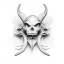 jaw wings tattoo design idea