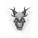 jaw wings tattoo design idea